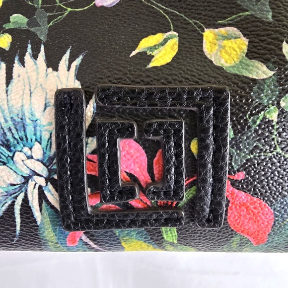 Liz Claiborne Purse Grandmacore Floral Shoulder handbag Back pocket Long Strap - Picture 10 of 12